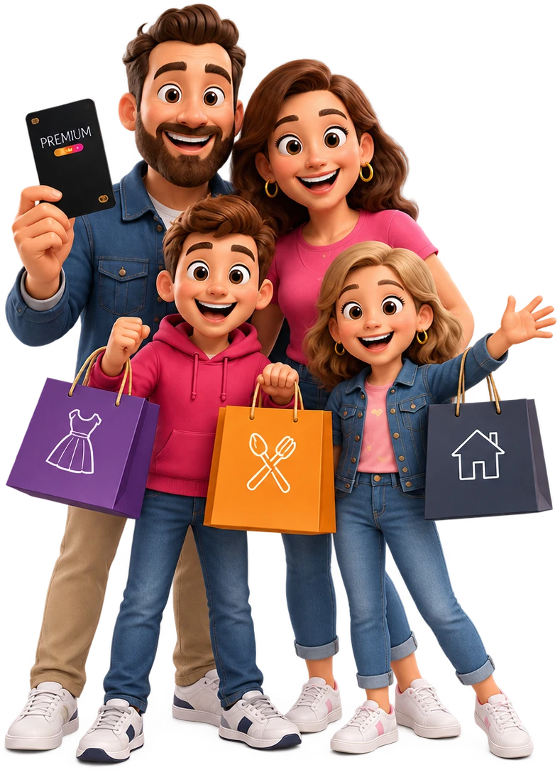 Une famille et ses achats